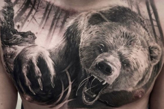 Тату : Животные, Медведь на груди