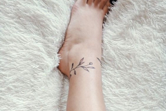 Татуировка : Листья, Браслет на голени (икре)