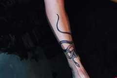 Татуировка : Змея на голени (икре)