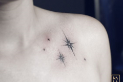 Татуировка : Зодиак, Звезды на ключице