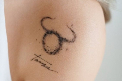 Татуировка : Зодиак, Надпись на ключице