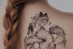 Татуировка : Животные, Лиса на лопатке