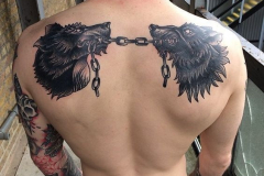 Татуировка : Животные, Волк на лопатке