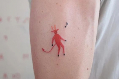 Татуировка : Цветные, Демон на плече