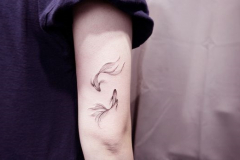 Татуировка : Рыбы, Зодиак на плече
