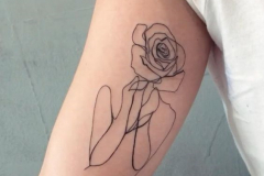 Татушка : Цветы, Роза на плече