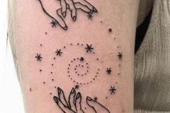 Наколка : Узор, Руки, Звезды на плече