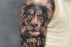 Наколка : Животные, Лев на плече