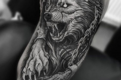 Татуировка : Животные, Волк на плече