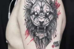 Татушка : Лев, Животные на плече
