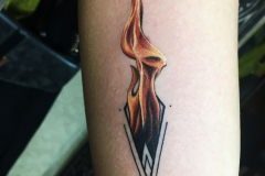 Татуировка : Огонь на плече