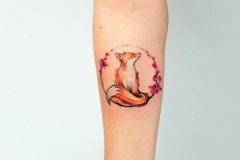 Татуировка : Лиса, Животные на предплечье