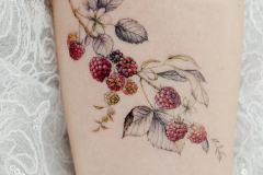 Татуировка : Листья, Цветные на предплечье