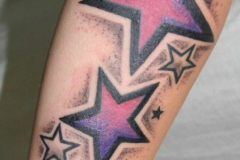Татуировка : Звезды, Цветные на предплечье