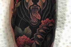 Татуировка : Медведь, Животные, Цветные на предплечье