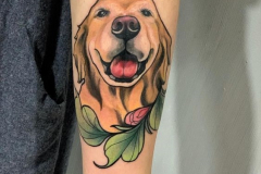 Татуировка : Собака, Цветные, Животные на предплечье