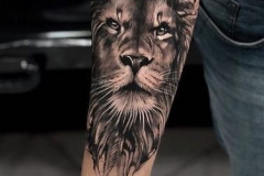 Татуировка : Лев, Животные, Рукав на предплечье