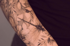 Татуировка : Цветы, Рукав на предплечье