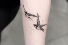 Татуировка : Ласточка, Птицы на предплечье