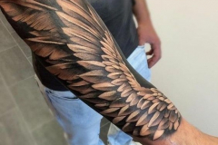 Татуировка : Крылья, Рукав на предплечье