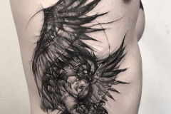 Татуировка : Птицы, Сова на ребрах