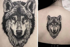 Наколка : Животные, Волк на спине