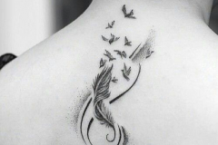 Татуировка : Птицы, Узор на спине