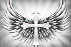 Наколка : Крест, Крылья