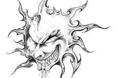 Татуировка : Демон, Солнце - эскиз