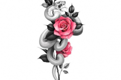 Татуировка : Цветы, Цветные, Роза - эскиз