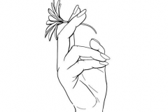 Татуировка : Руки, Цветы - эскиз