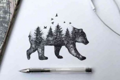 Наколка : Животные, Медведь