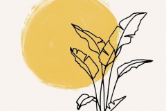 Наколка : Листья, Солнце - эскиз